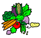 Dibujo verduras pintado por saira