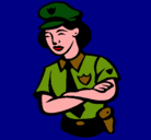 Dibujo Mujer policía pintado por flaka
