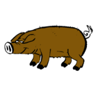 Dibujo Cerdo con pezuñas negras pintado por isai