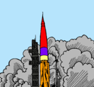 Dibujo Lanzamiento cohete pintado por Iraiin