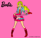 Dibujo Barbie guitarrista pintado por KERT