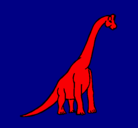 Dibujo Braquiosaurio pintado por dinotren