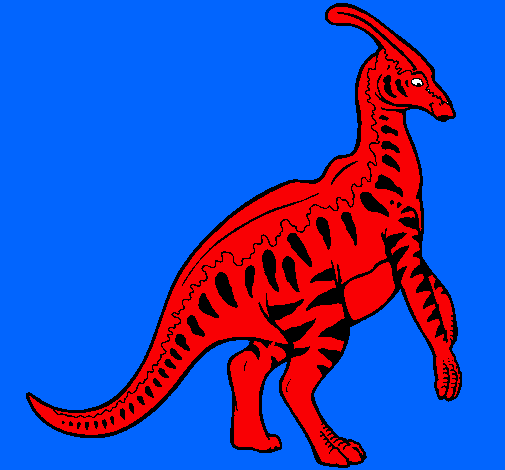 Parasaurolofus con rayas