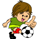 Dibujo Chico jugando a fútbol pintado por fut-bolito