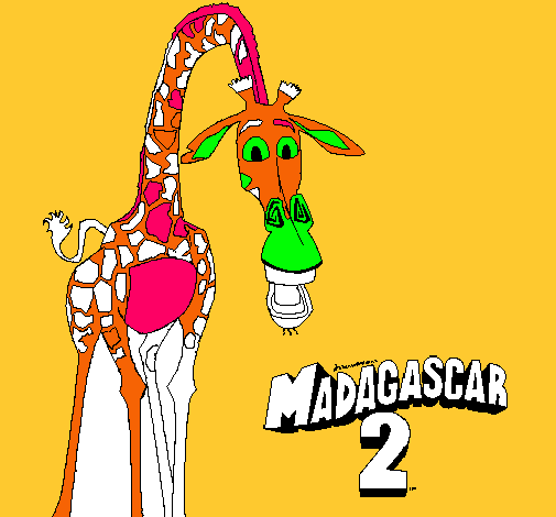 Dibujo Madagascar 2 Melman pintado por david-avil