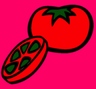 Dibujo Tomate pintado por vuvu