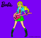 Dibujo Barbie guitarrista pintado por mayjos