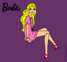 Dibujo Barbie sentada pintado por justincita