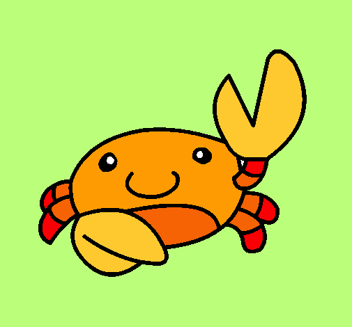 Dibujo Acuarel el cangrejo pintado por Luchiboom