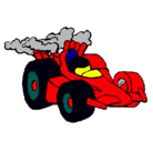 Dibujo Coche de Fórmula 1 pintado por ferrari