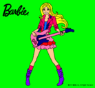 Dibujo Barbie guitarrista pintado por marisal