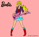 Dibujo Barbie guitarrista pintado por valentinaaaa