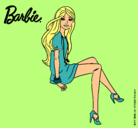 Dibujo Barbie sentada pintado por cati1999