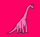 Dibujo Braquiosaurio pintado por arancha