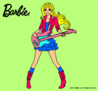 Dibujo Barbie guitarrista pintado por silvita