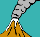 Dibujo Volcán pintado por volcan