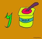 Dibujo Yogur pintado por yogur