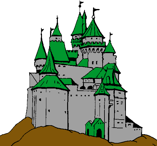 Dibujo Castillo medieval pintado por nela90