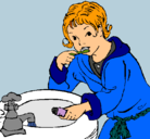 Dibujo Niño lavándose los dientes pintado por SubZeroMK