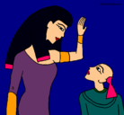 Dibujo Madre e hijo egipcios pintado por lucccia