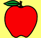 Dibujo manzana pintado por deisi
