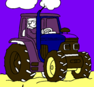 Dibujo Tractor en funcionamiento pintado por hjo8rfguysdr