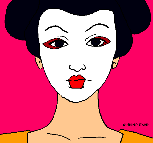 Dibujo Cara de geisha pintado por Emita-Erik