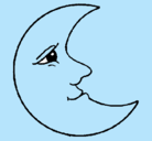 Dibujo Luna pintado por deyna