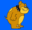 Dibujo Bulldog inglés pintado por spike