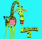 Dibujo Madagascar 2 Melman pintado por melman