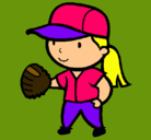 Dibujo Jugadora de béisbol pintado por Fabiola6