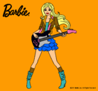 Dibujo Barbie guitarrista pintado por scooby