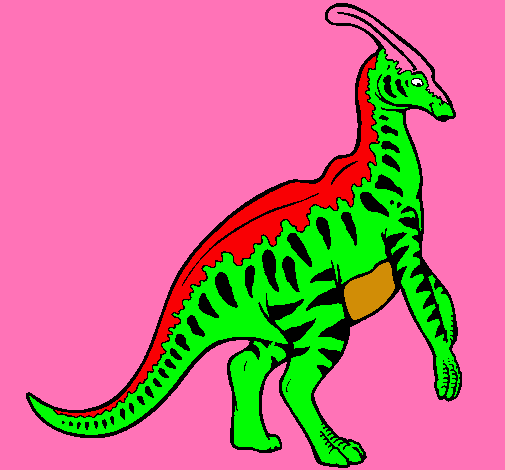 Parasaurolofus con rayas