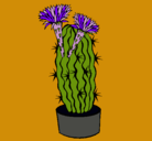 Dibujo Cactus con flores pintado por PINTADO