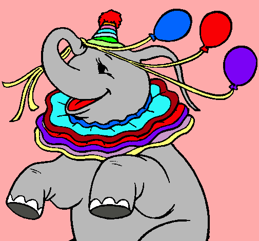 Elefante con 3 globos