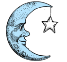 Dibujo Luna y estrella pintado por lunit
