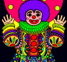 Dibujo Payaso disfrazado pintado por colorin