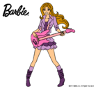 Dibujo Barbie guitarrista pintado por Ainoa_JD