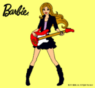 Dibujo Barbie guitarrista pintado por Silvy