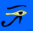 Dibujo Ojo Horus pintado por shelly