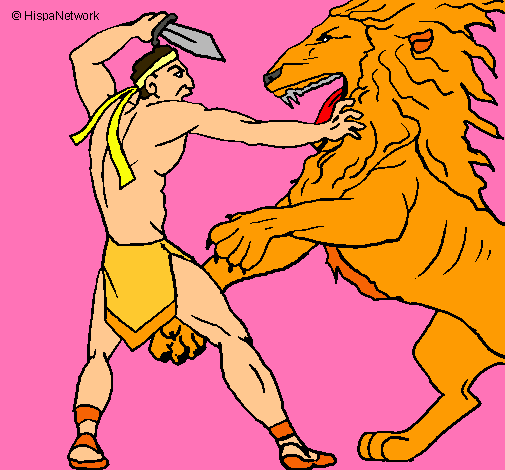 Gladiador contra león