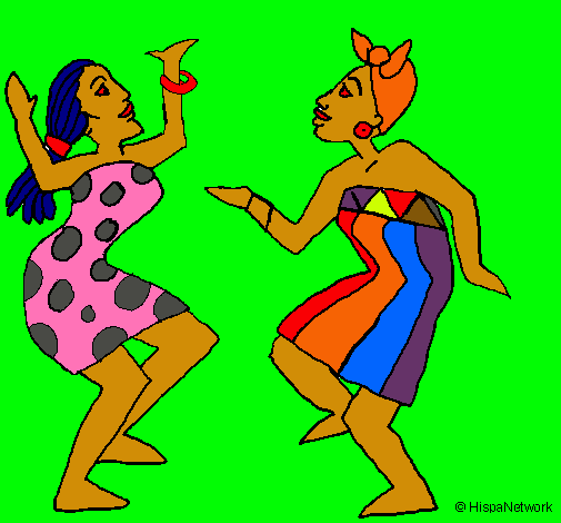 Dibujo Mujeres bailando pintado por Pantaraya
