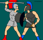 Dibujo Lucha de gladiadores pintado por PILILONGA