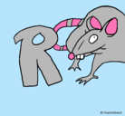 Dibujo Rata pintado por merinda