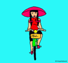 Dibujo China en bicicleta pintado por KAREN2010