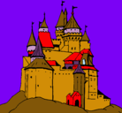 Dibujo Castillo medieval pintado por joelito