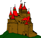 Dibujo Castillo medieval pintado por heino