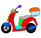 Dibujo Ciclomotor pintado por motocicleta