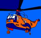 Dibujo Helicóptero al rescate pintado por juejos