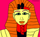 Dibujo Tutankamon pintado por oliverit